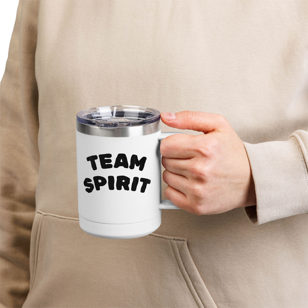 Team Spirit 15oz Travel Mug – Insulated Coffee Tumbler