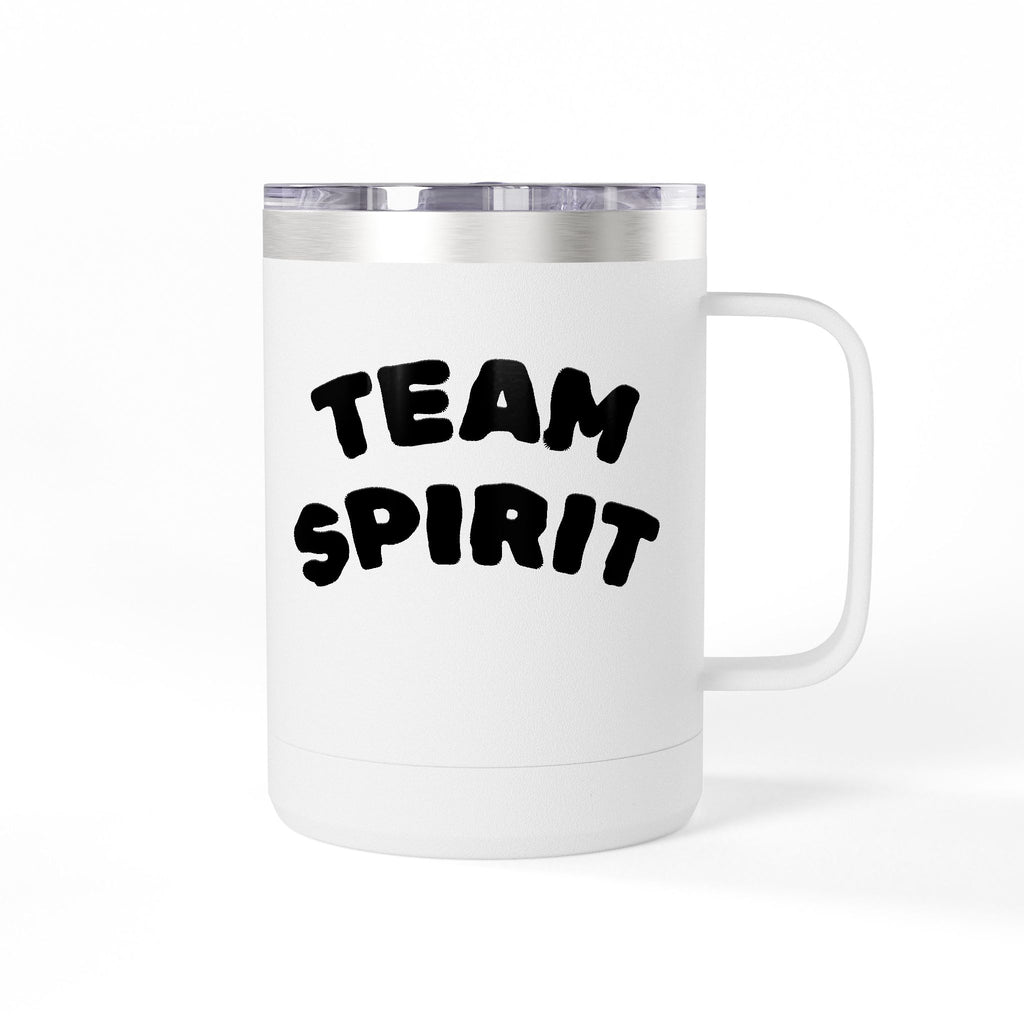 Team Spirit 15oz Travel Mug – Insulated Coffee Tumbler